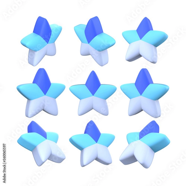 Fototapeta Star 3D icon