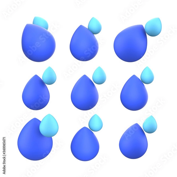 Fototapeta Water 3D icon