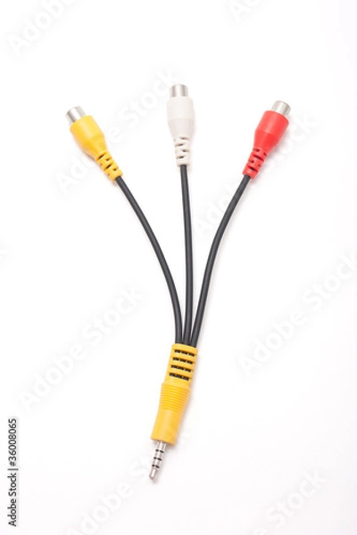 Obraz Audio-video triphasic cable