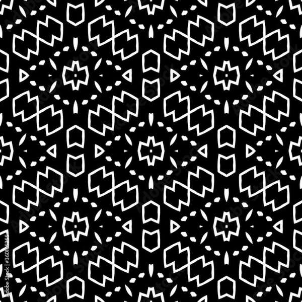 Fototapeta Beautiful abstract tribal inspired geometric vector pattern background. 