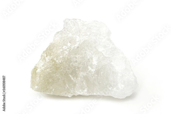 Fototapeta Alum stone isolated on white background.