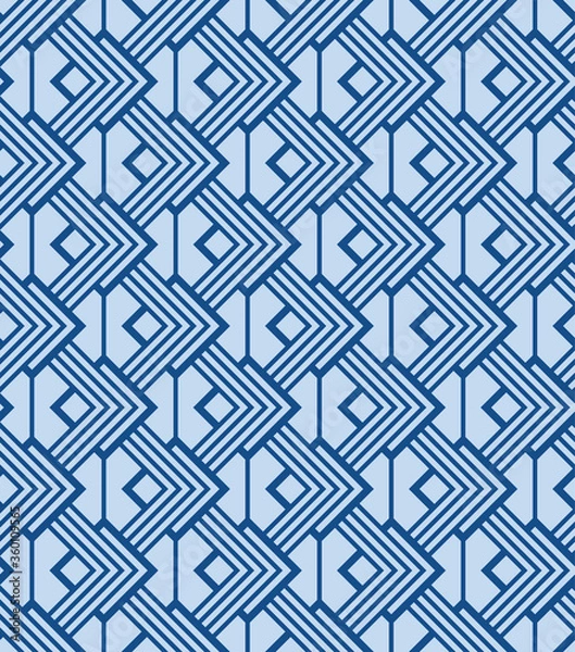 Fototapeta Japanese Square Diamond Vector Seamless Pattern