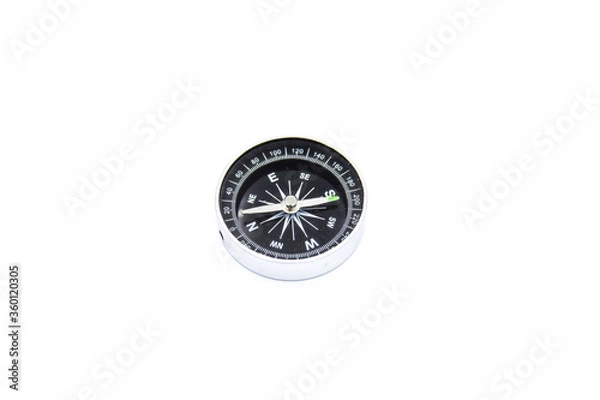 Obraz One compass is on a white background.