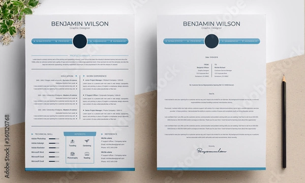 Fototapeta Resume Template