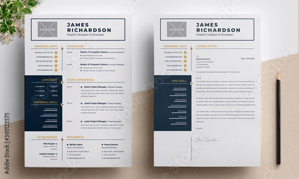 Fototapeta Resume Template