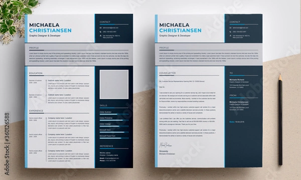 Fototapeta Resume Template