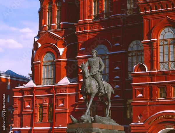 Obraz statue on the red square