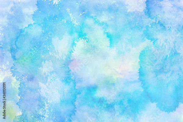 Fototapeta 涼しげな水彩背景