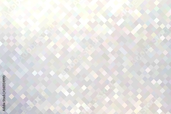 Obraz Geometric brilliance background. Shimmer white mosaic pattern.