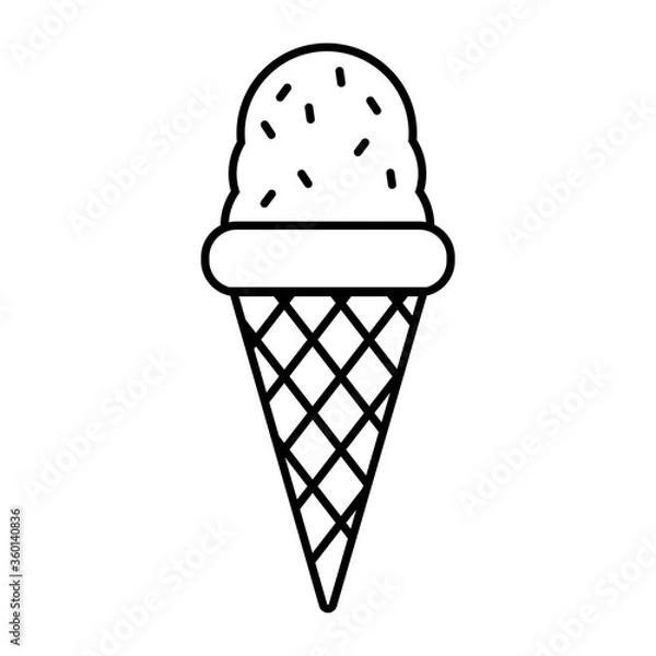 Obraz Ice cream icon vector illustration
