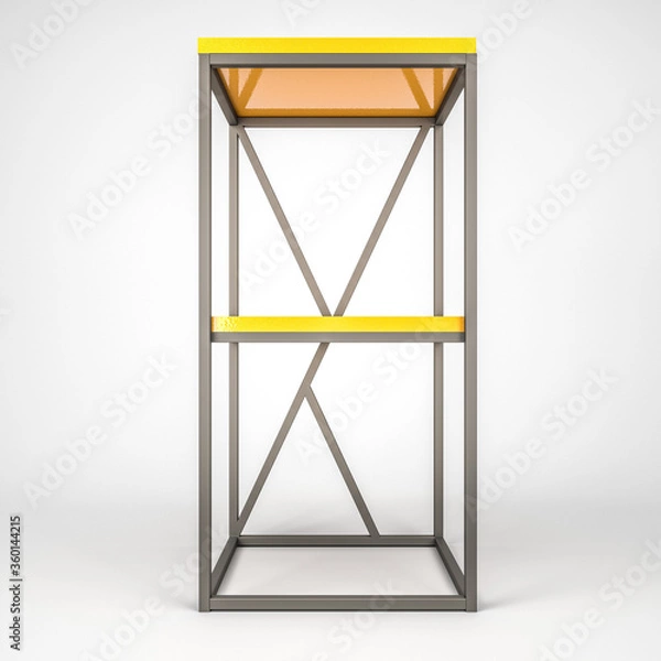 Fototapeta 3d illustration of a modern loft-style rack