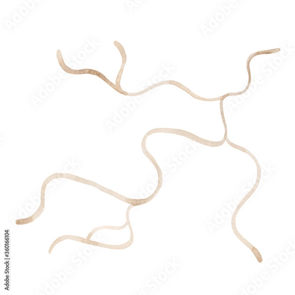 Obraz Watercolor set to create a route map