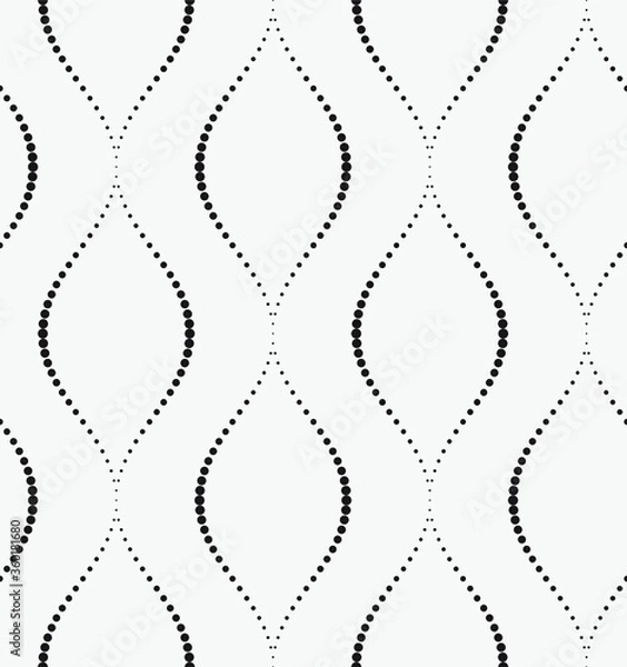 Fototapeta   Vector seamless pattern. Stylish texture with wavy lines from different circles.