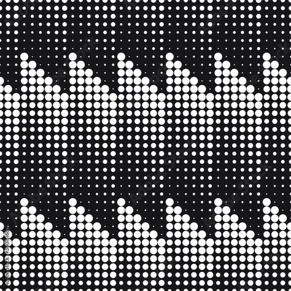 Fototapeta   Vector seamless pattern. Stylish texture with wavy lines from different circles.