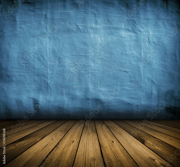 Obraz vintage blue interior