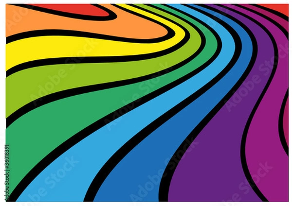 Fototapeta A colorful  rainbow  abstract vector layout