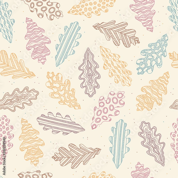 Obraz seamless pattern with autumn leaves