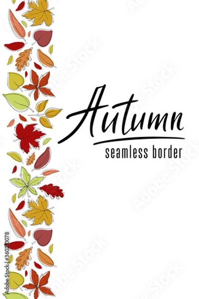 Obraz autumn vertical border