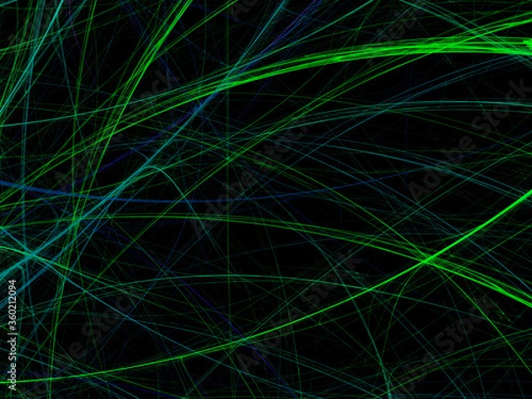 Fototapeta green abstract fractal background 3d rendering illustration