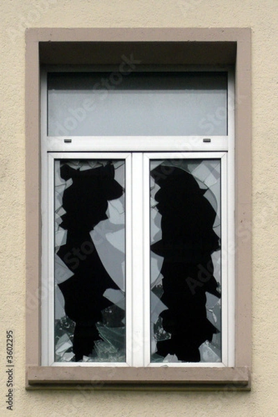 Obraz Fenster eingeschlagen