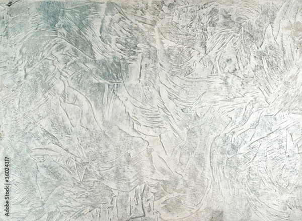Obraz decorative plaster blue and white3