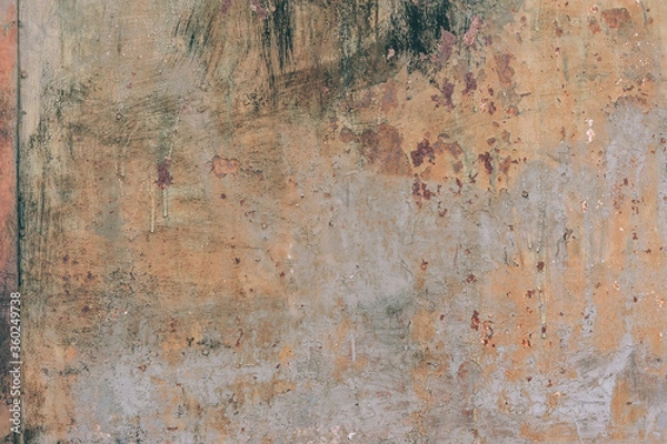 Fototapeta Abstract metal texture background. Old surface in rust and dirt in color.