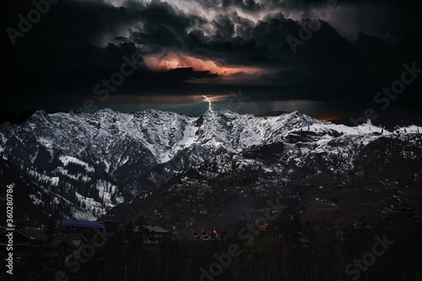Obraz Thunderstorm on the Mountains