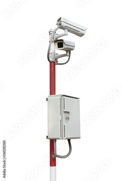 Obraz isolated old cctv cameras