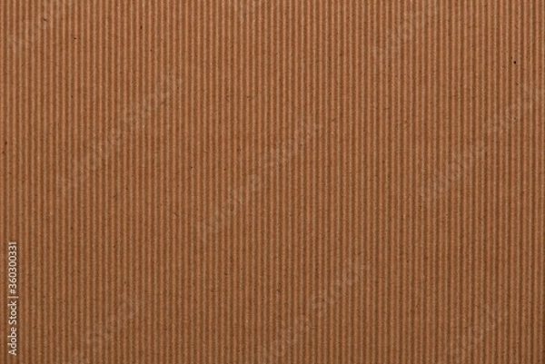 Obraz Corrugated light brown cardboard surface closeup background