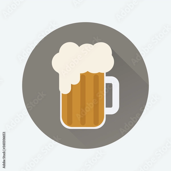 Obraz Beer mug icon. Flat design