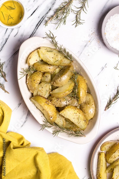 Fototapeta roasted potatoes