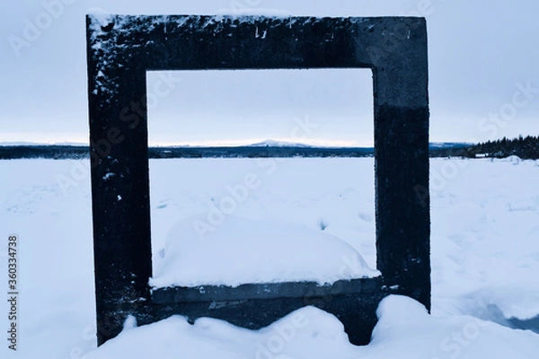 Fototapeta Frame in the snow