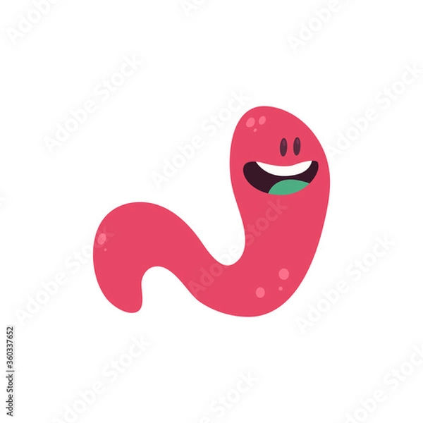 Fototapeta Isolated virus cartoon