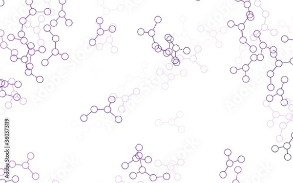 Fototapeta Light Purple vector background with forms of artificial intelligence.