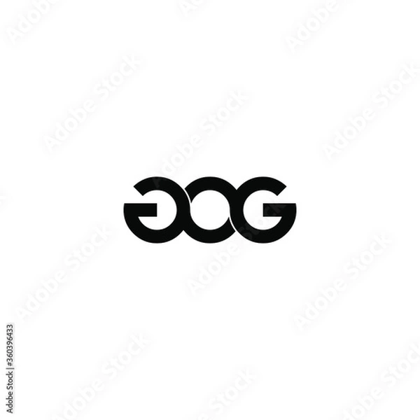 Fototapeta gog letter original monogram logo design