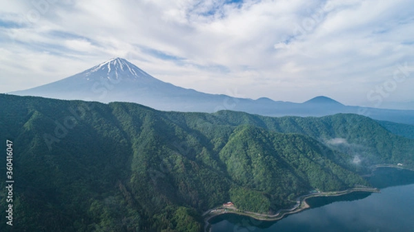 Obraz 西湖上空より望む富士山