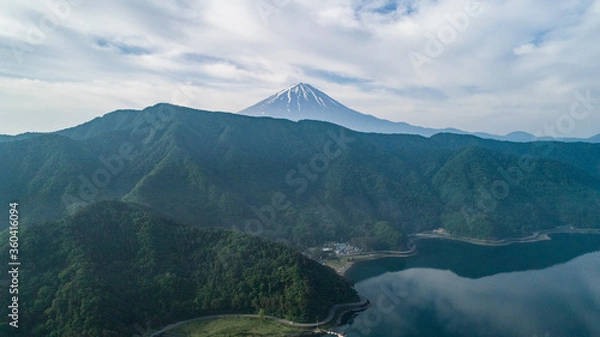 Obraz 西湖上空より望む富士山