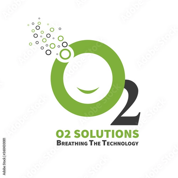 Fototapeta O2 logo vector illustration design