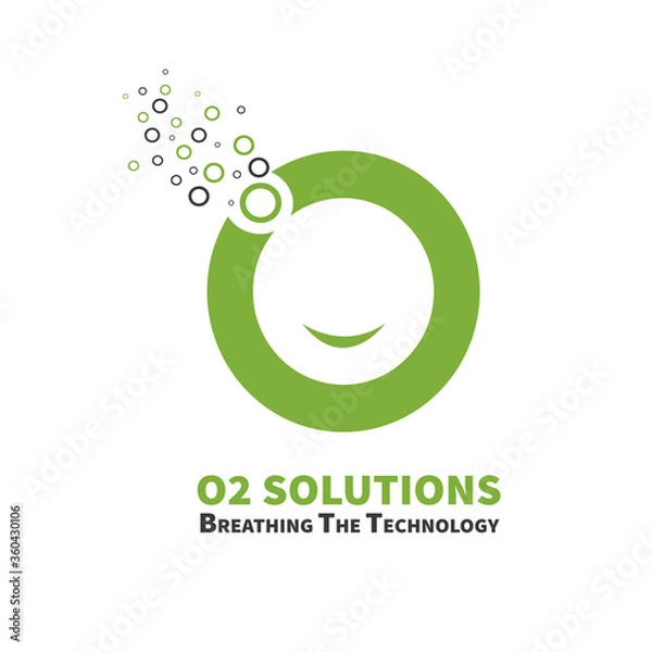 Fototapeta O2 logo vector illustration design