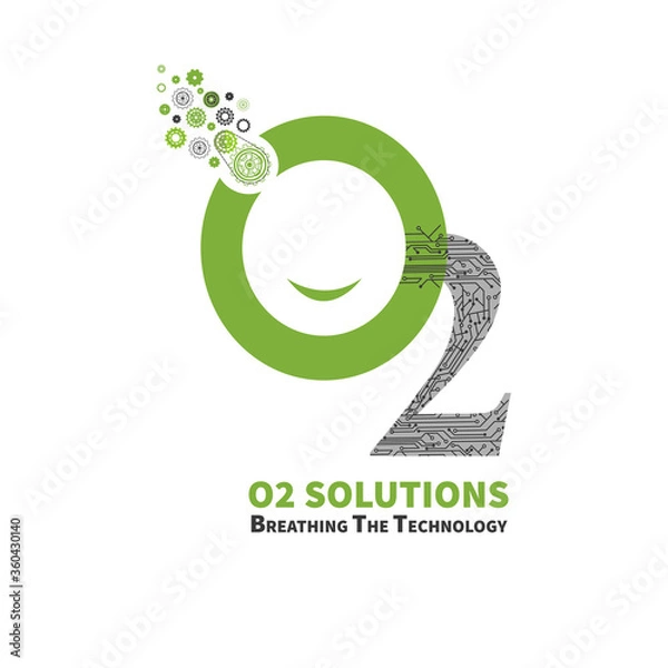 Fototapeta O2 logo vector illustration design