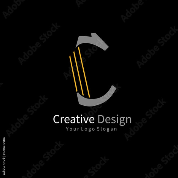 Fototapeta C logo vector illustration design