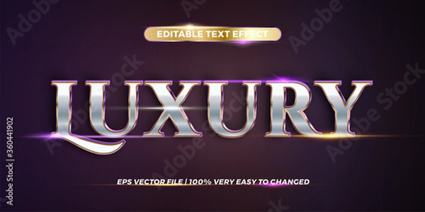 Obraz Editable text effect - Luxury word