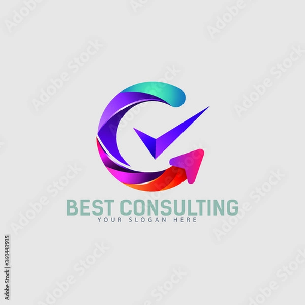 Obraz Colorful C logo , consulting logo
