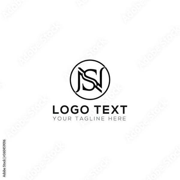 Obraz NS Typography Letter logo Design