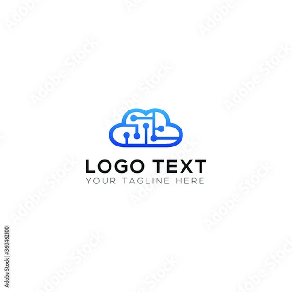 Obraz Technology Cyber Cloud Logo Design