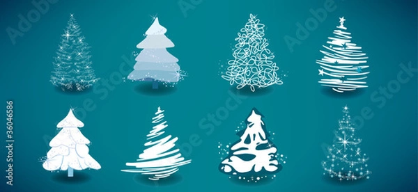 Fototapeta Christmas trees