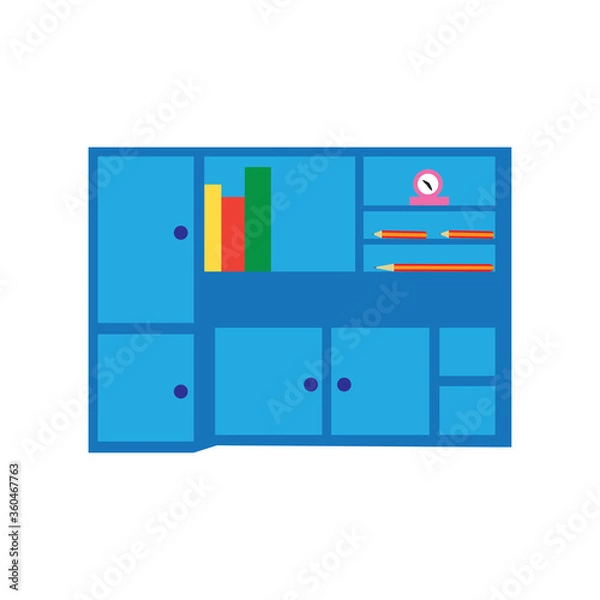 Fototapeta colorful learning cabinet. illustration vector design