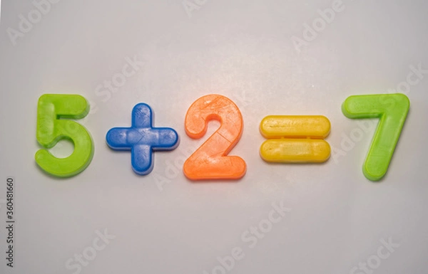 Fototapeta math numbers on a white background