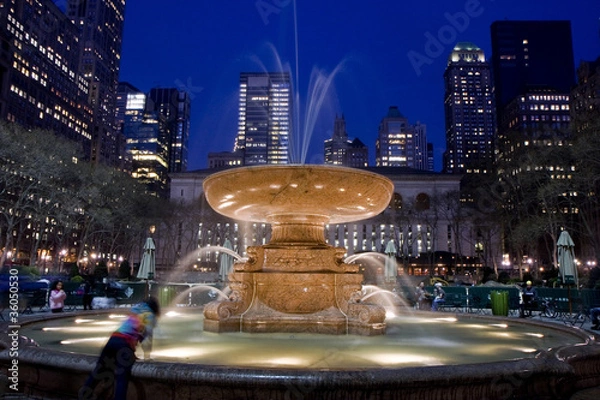 Fototapeta Bryant park at night