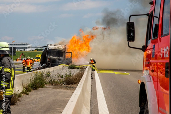 Obraz Unfall A81 Stuttgart-Zuffenhausen